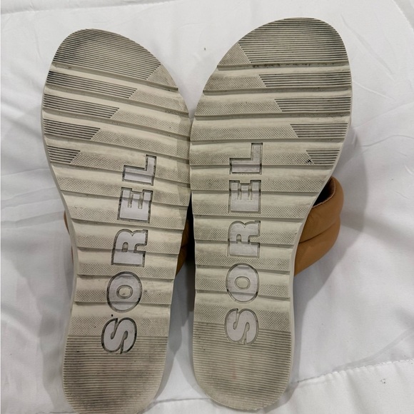 Sorel Sorel Ella II Puff Slides Women's Stylish Tan and Cream Women's Size 7.5 - Picture 4 of 5
